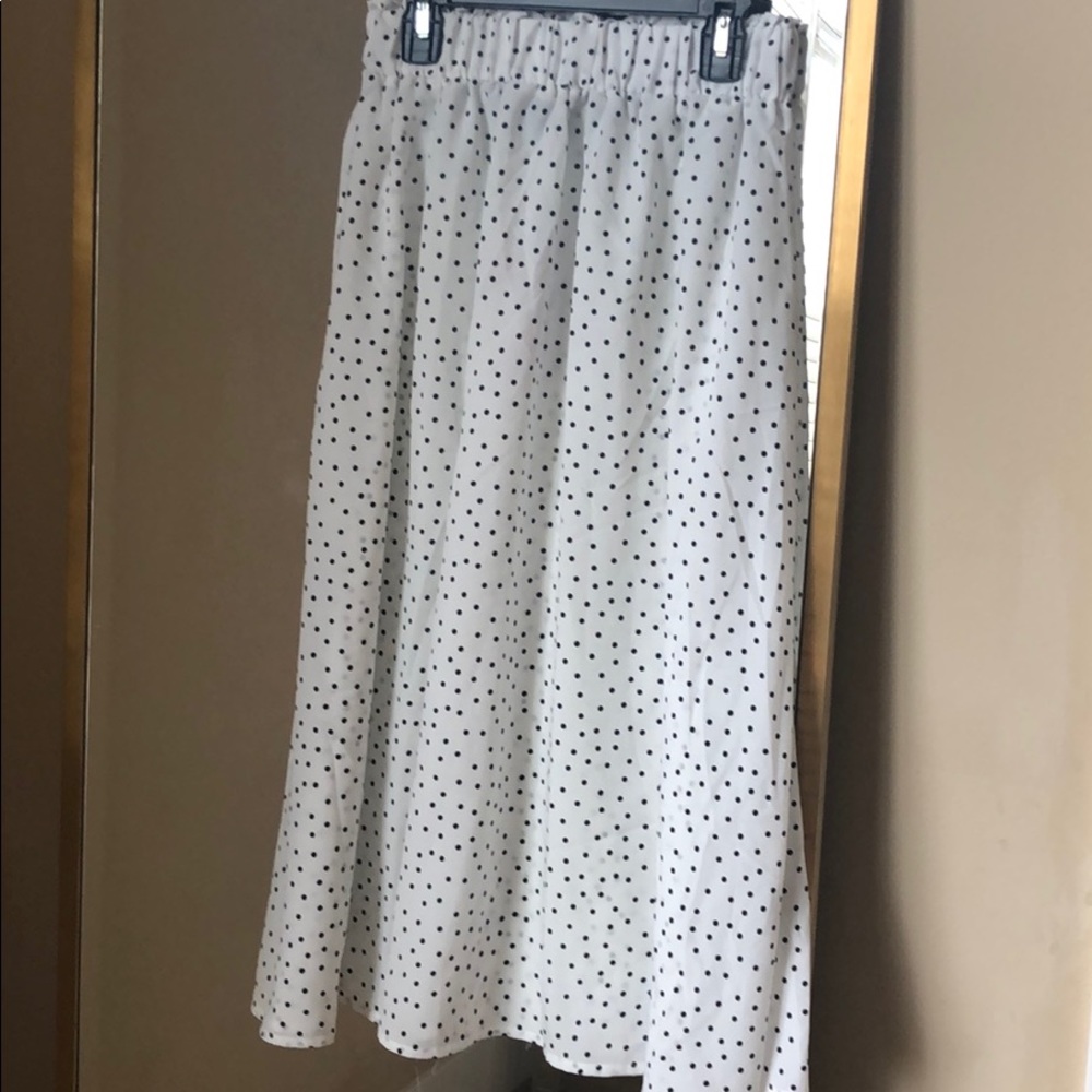 Polka dot midi skirt